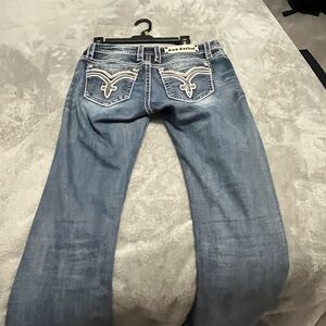 Rock Revival Light Blue Denim with White Stitching